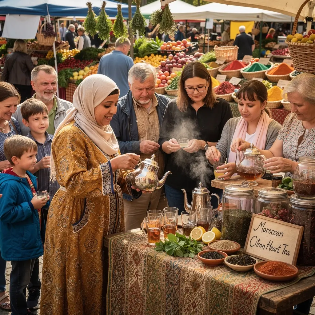 Maroko citrinos širdies arbata su aromatinėmis žolelėmis, skirta širdies sveikatai.