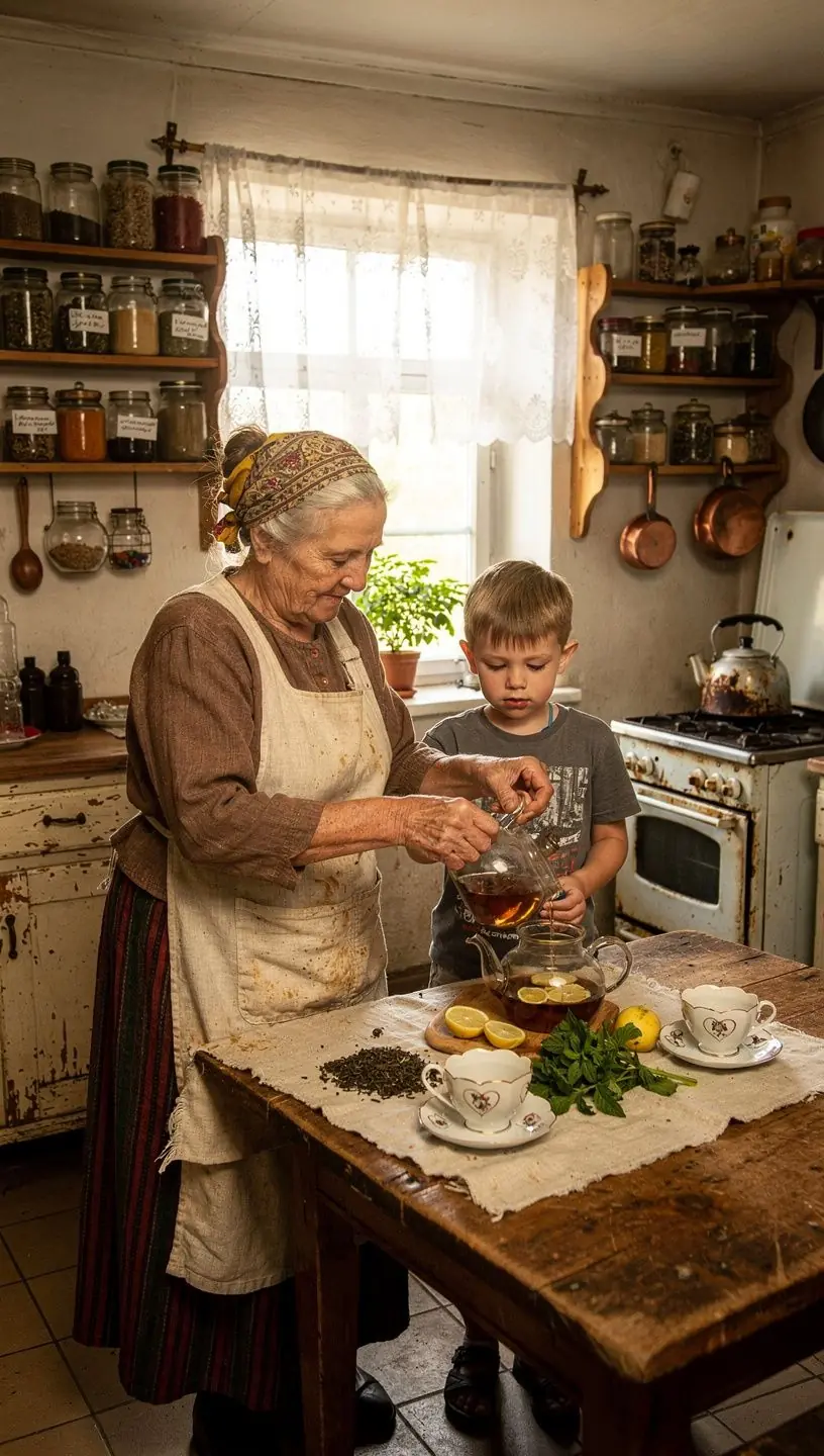 Gražiai paruošta arbata, pilna ryškių spalvų ir aromatų, skatinanti gerą savijautą.